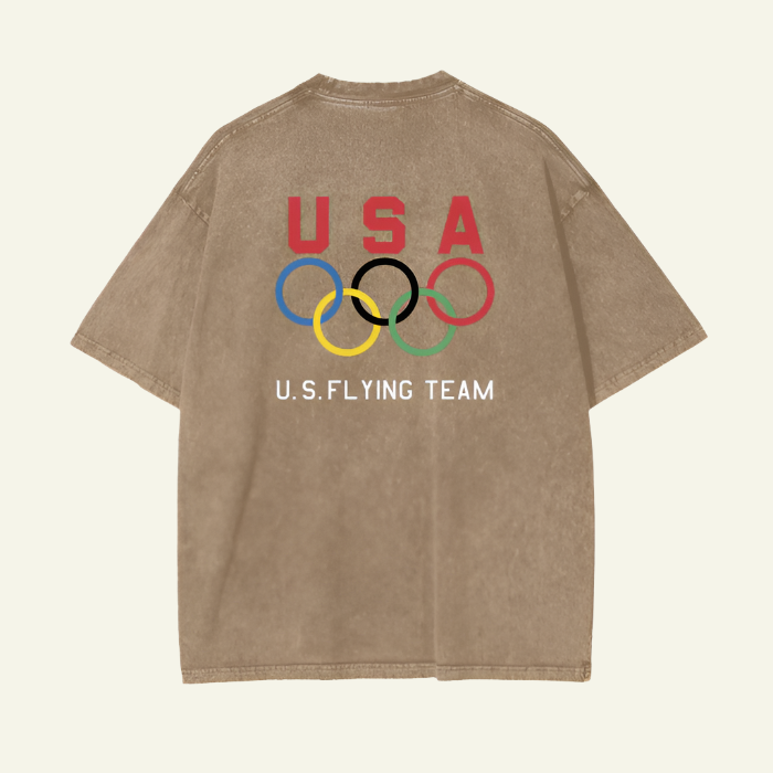 U.S. Flying Team - Acid Wash Oversize T-shirt