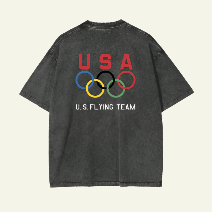 U.S. Flying Team - Acid Wash Oversize T-shirt