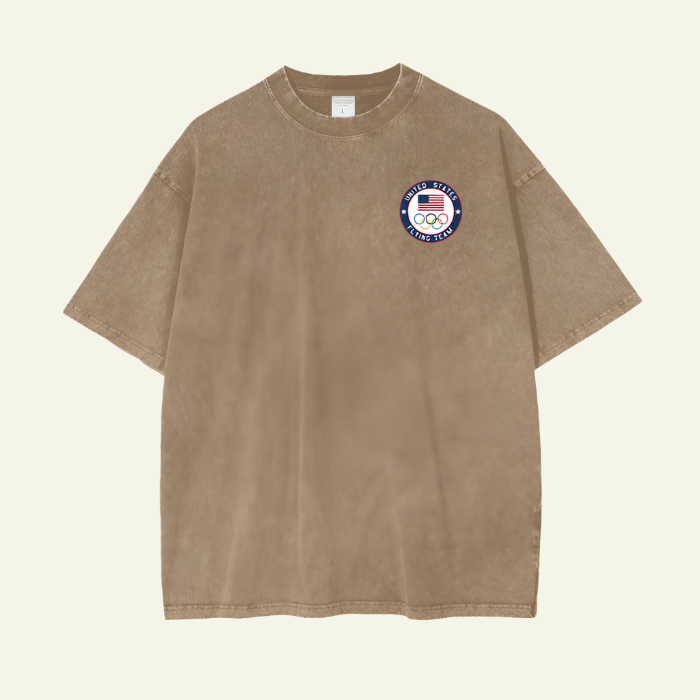 U.S. Flying Team - Acid Wash Oversize T-shirt