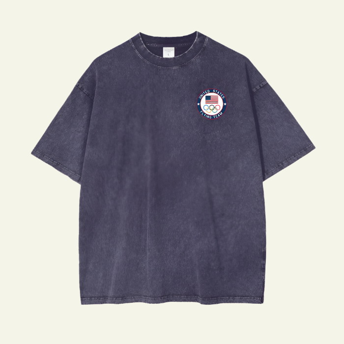 U.S. Flying Team - Acid Wash Oversize T-shirt