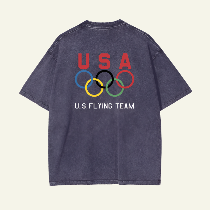U.S. Flying Team - Acid Wash Oversize T-shirt