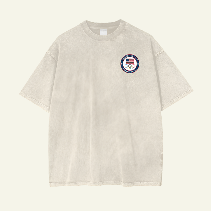 U.S. Flying Team - Acid Wash Oversize T-shirt