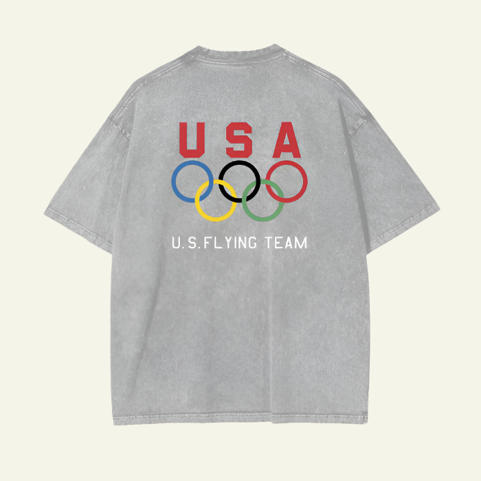U.S. Flying Team - Acid Wash Oversize T-shirt
