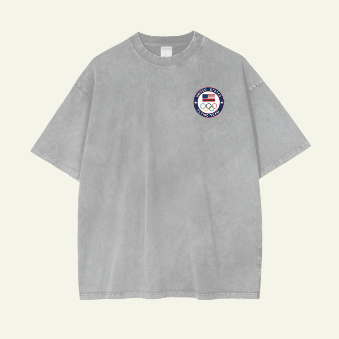 U.S. Flying Team - Acid Wash Oversize T-shirt