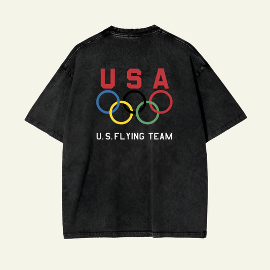 U.S. Flying Team - Acid Wash Oversize T-shirt