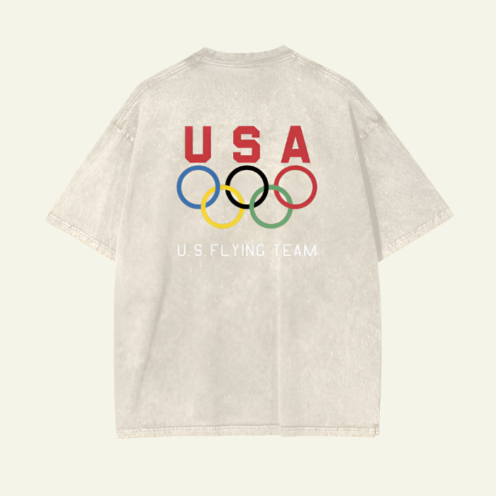 U.S. Flying Team - Acid Wash Oversize T-shirt