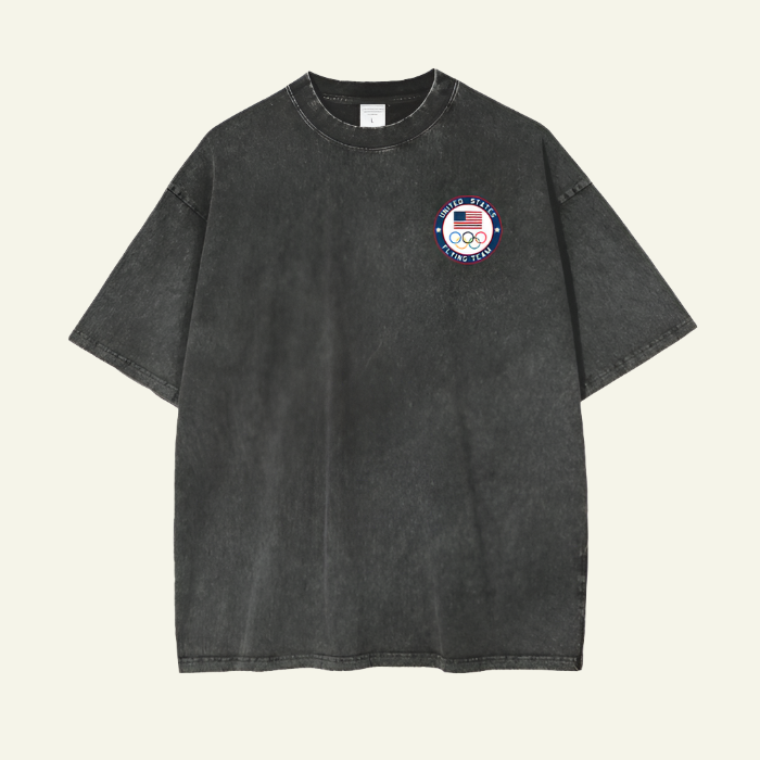 U.S. Flying Team - Acid Wash Oversize T-shirt