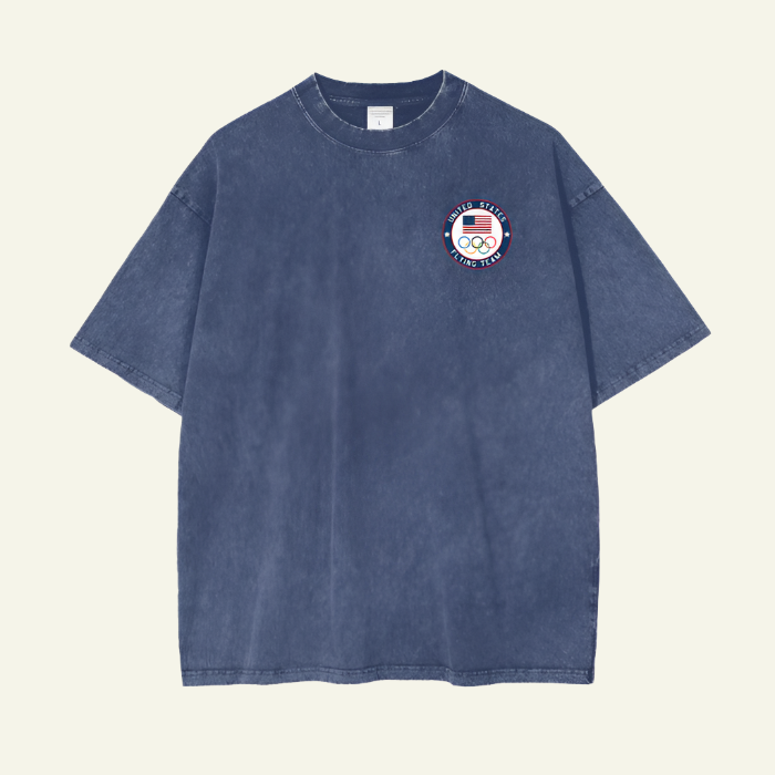 U.S. Flying Team - Acid Wash Oversize T-shirt