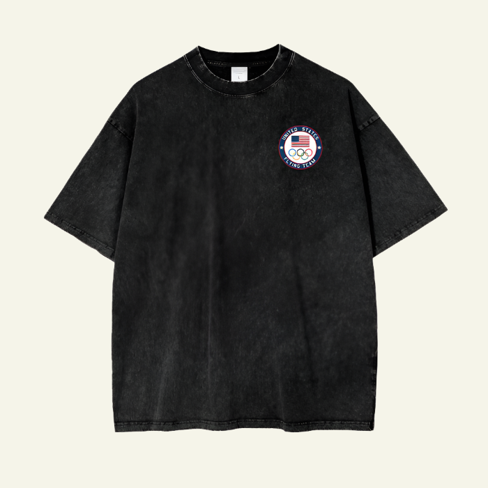 U.S. Flying Team - Acid Wash Oversize T-shirt